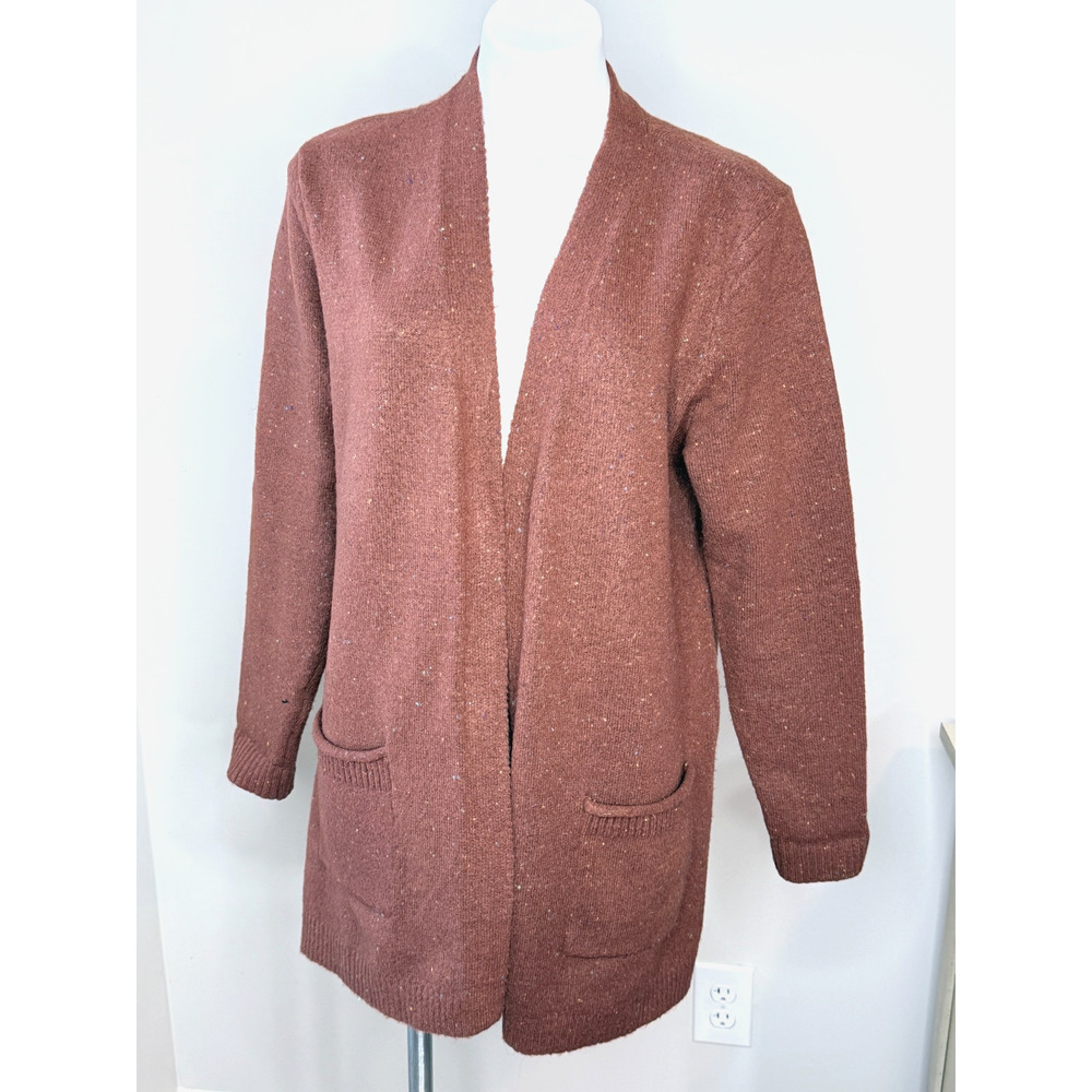 Love Ellie Rust Speckled Open Front Long Cardigan Size XL